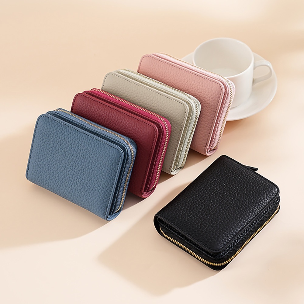 錢包 短夾 短款錢包 真皮錢包 零錢包 女生錢包 防盜刷錢包 錢夾 牛皮零錢包 拉鍊錢包 素色錢包 送女友 禮物 206
