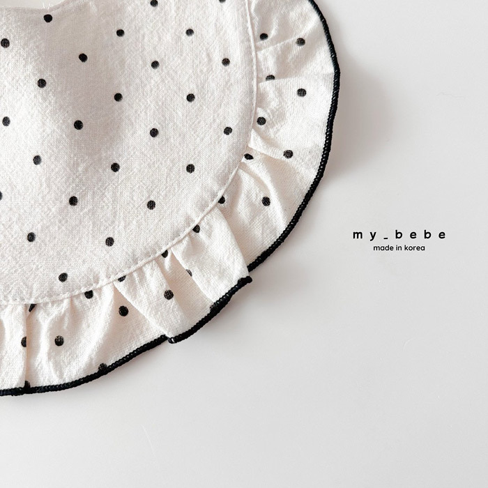 正韓春my bebe 兩色法式點點圍兜