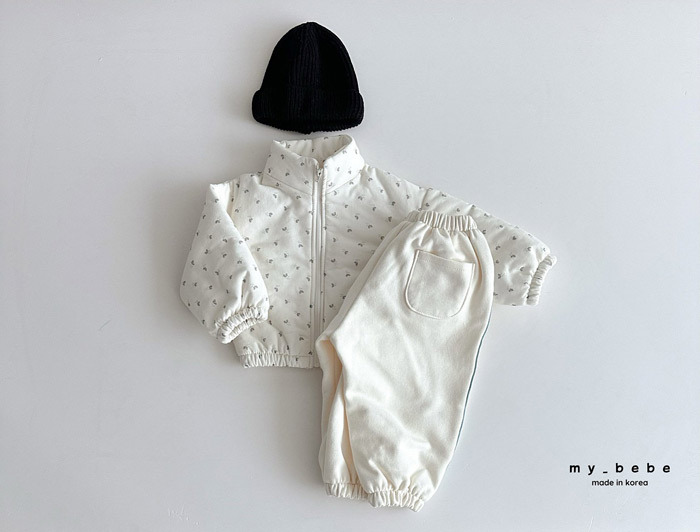 正韓春my bebe 兩色狗狗/花朵麵包外套