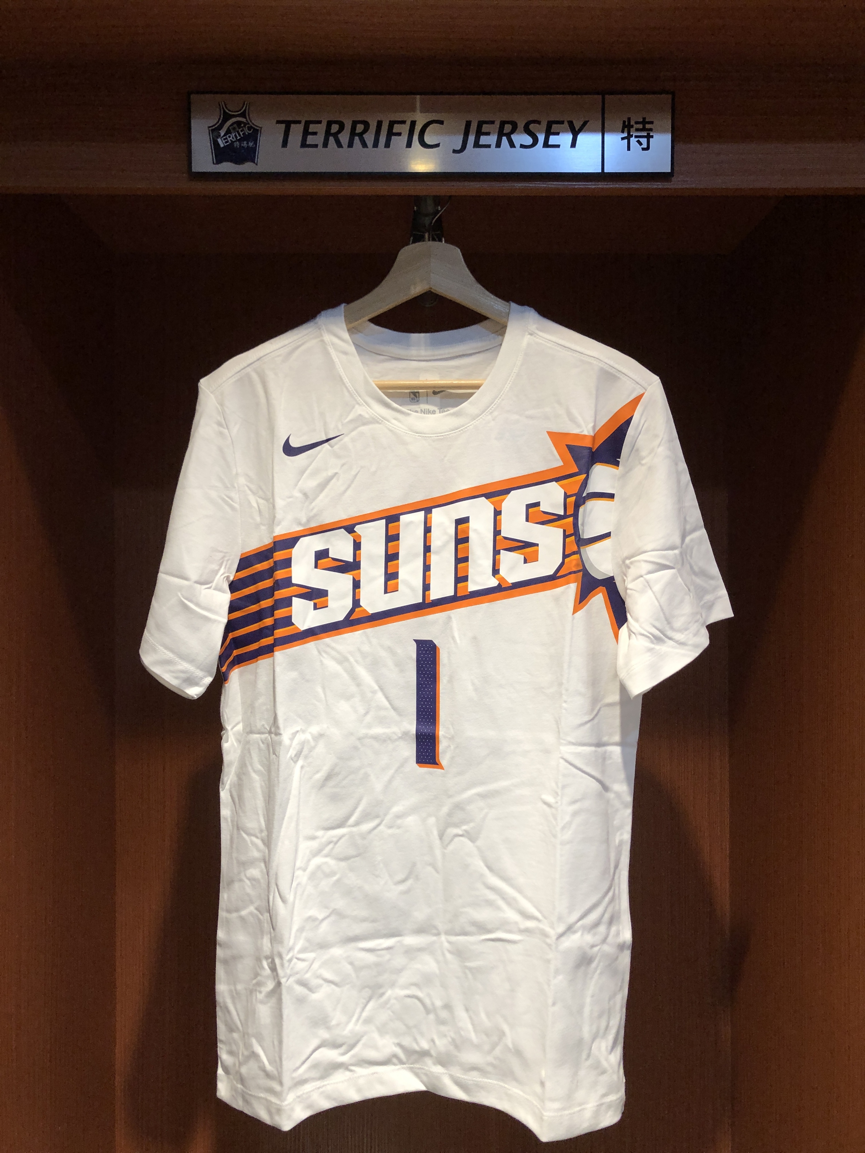 NBA短袖 Devin Booker 鳳凰城太陽白 Association Nike Player Name Tee 棉質 短袖 全新