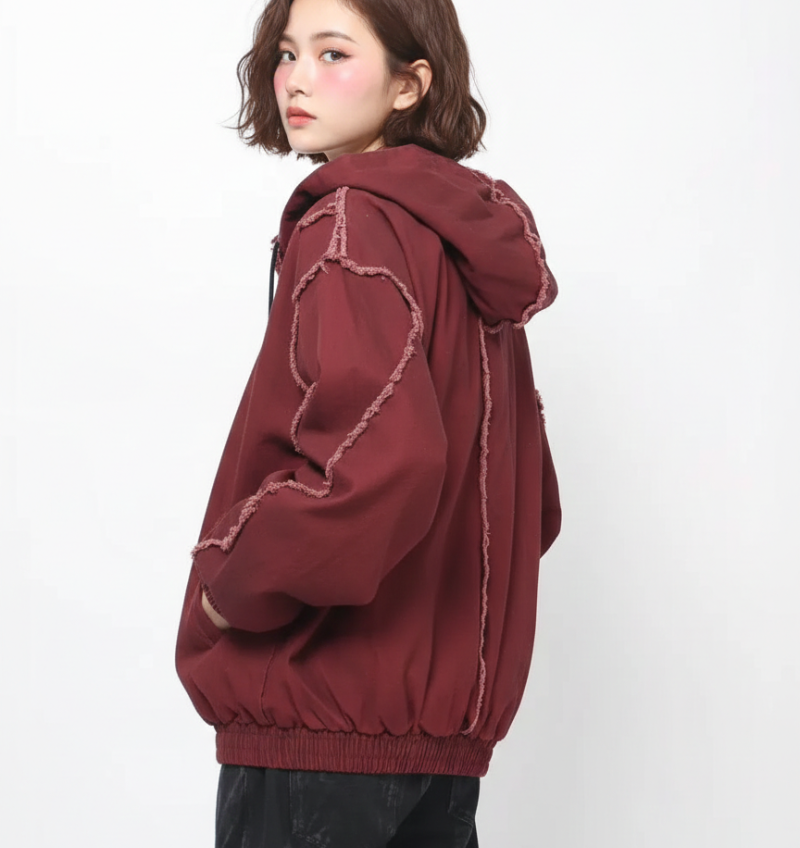 擦髒不收邊條外套