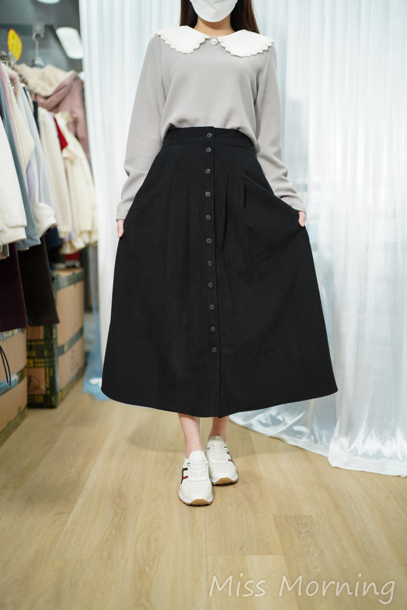 中薄毛面清新襯衣(15057)