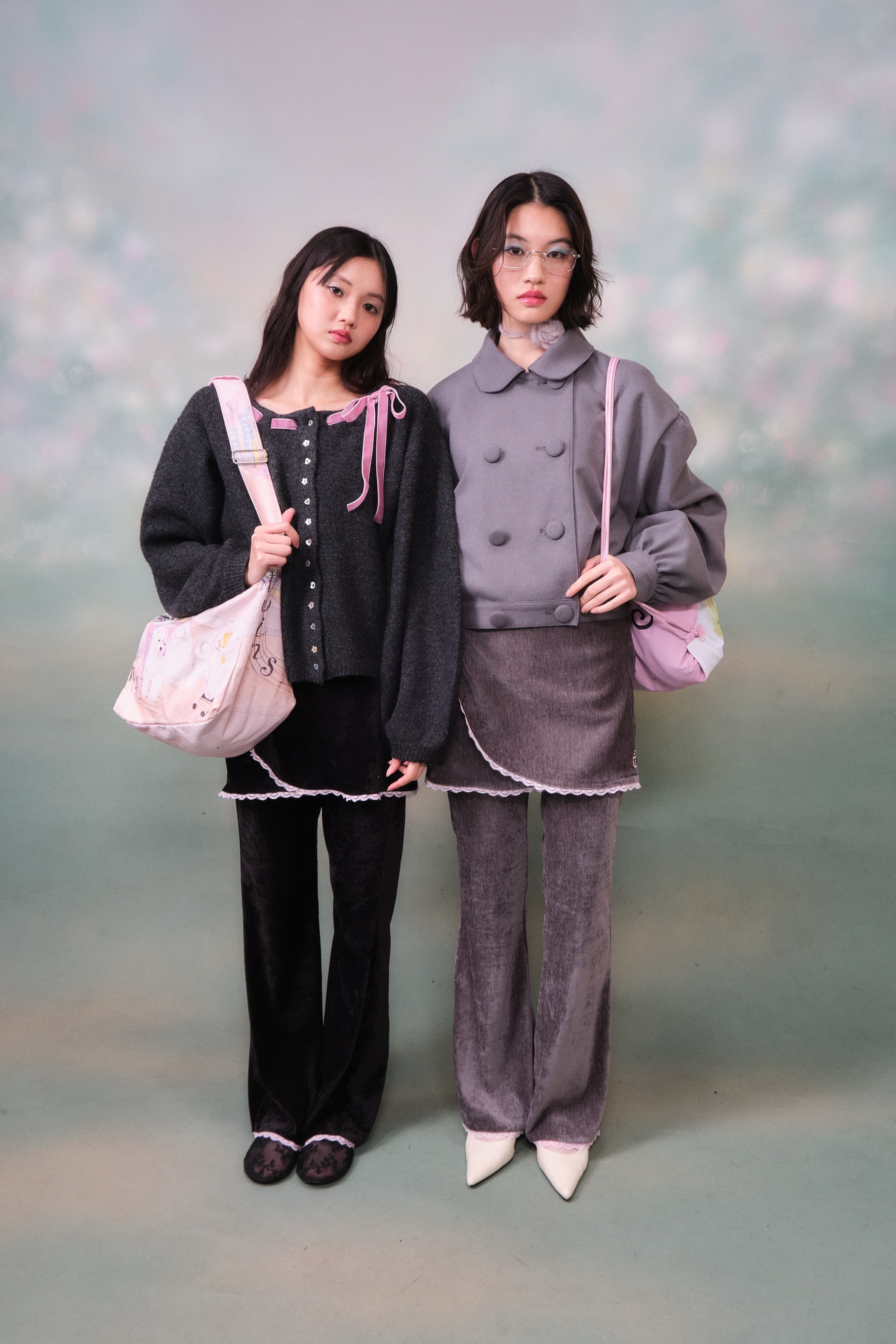 Velvet Layered Skirt Pants