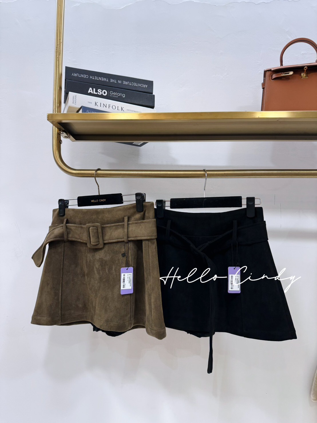 B01123 超顯瘦氣質微辣款～仿麂皮短褲裙