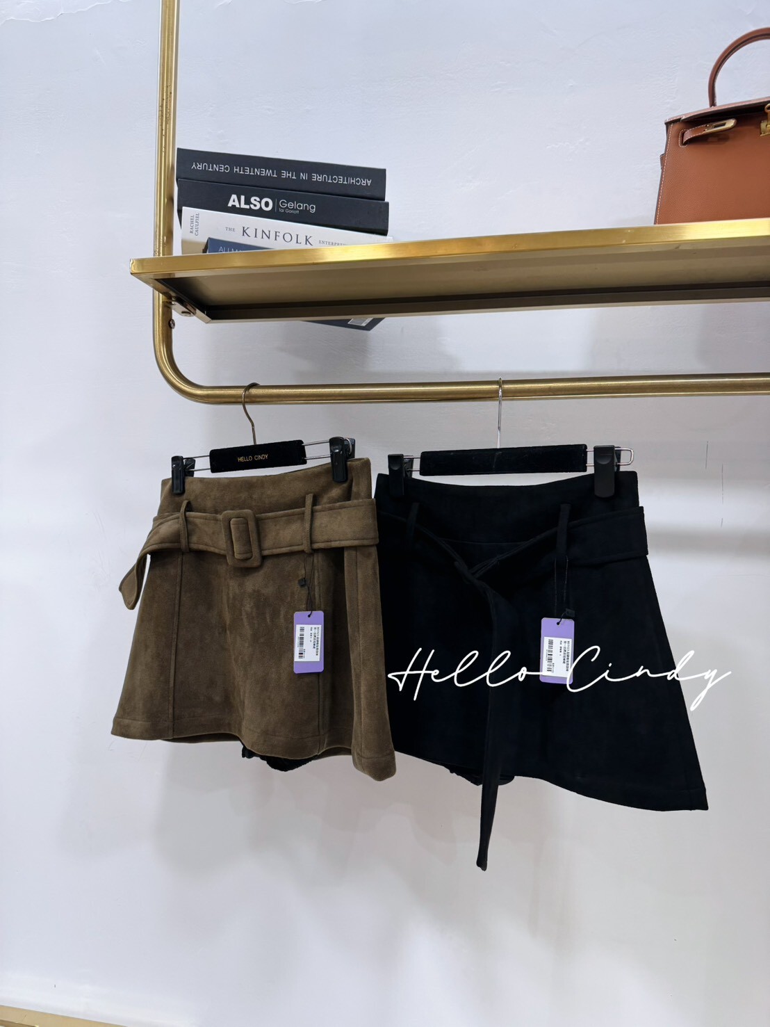 B01123 超顯瘦氣質微辣款～仿麂皮短褲裙