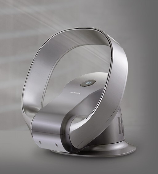 無扇葉安全設計，機身光滑易清潔展示