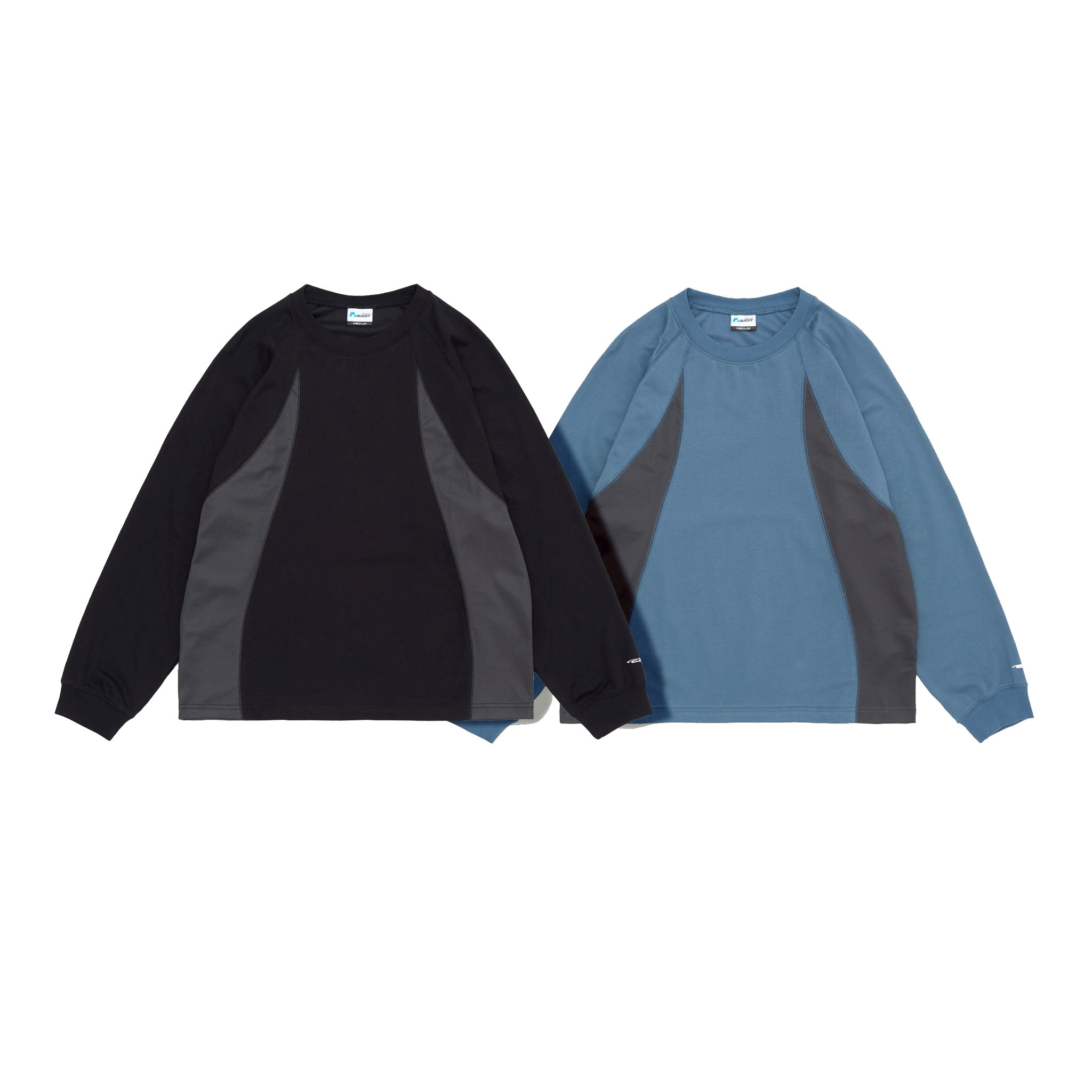 【車庫服飾】QUEST Running LS Tee 拼接運動長TEE