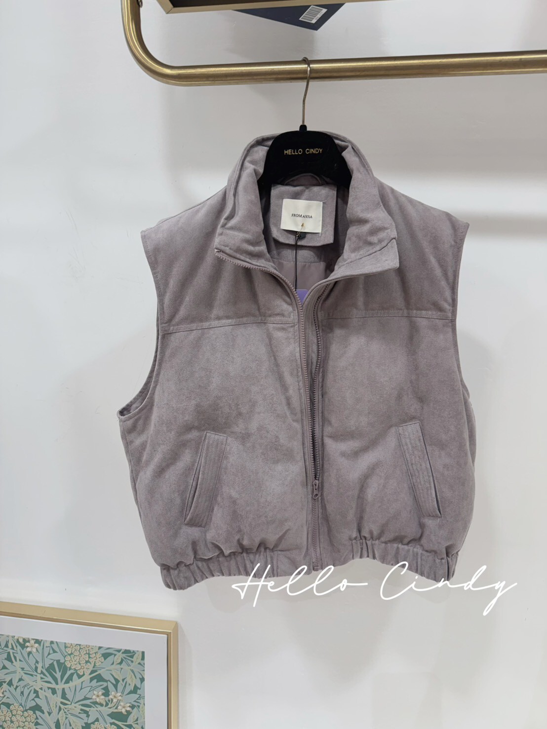 B01131 超美的紫色霧面感羽絨背心