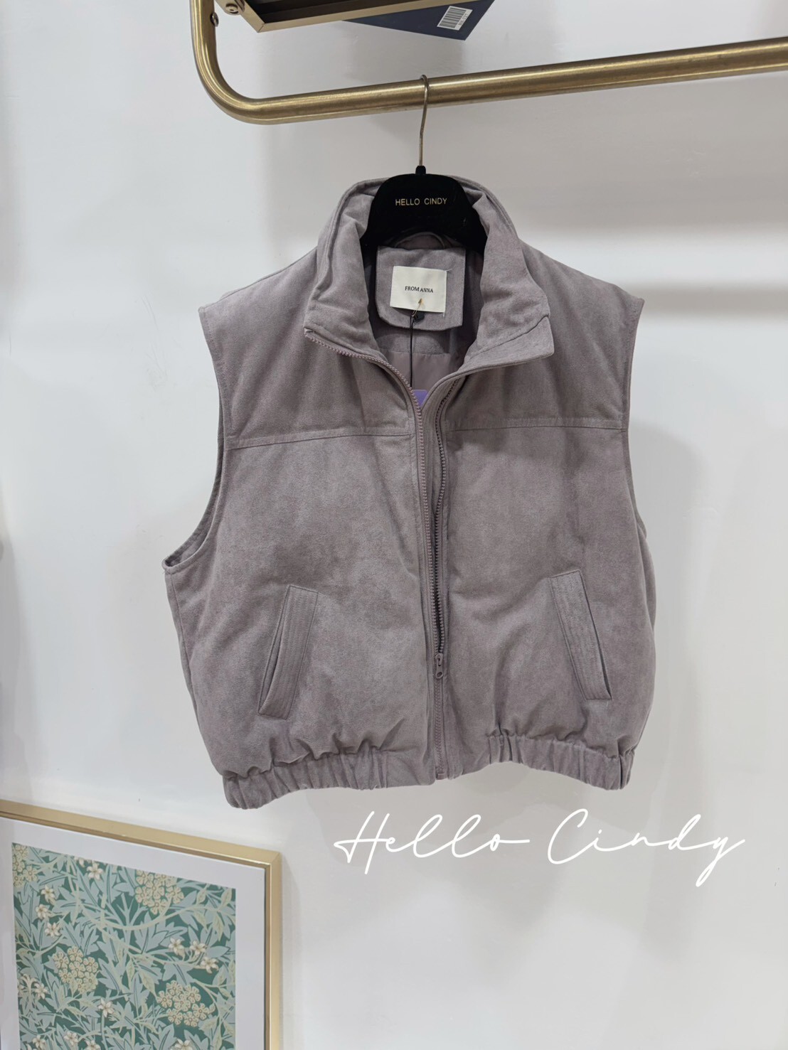 B01131 超美的紫色霧面感羽絨背心