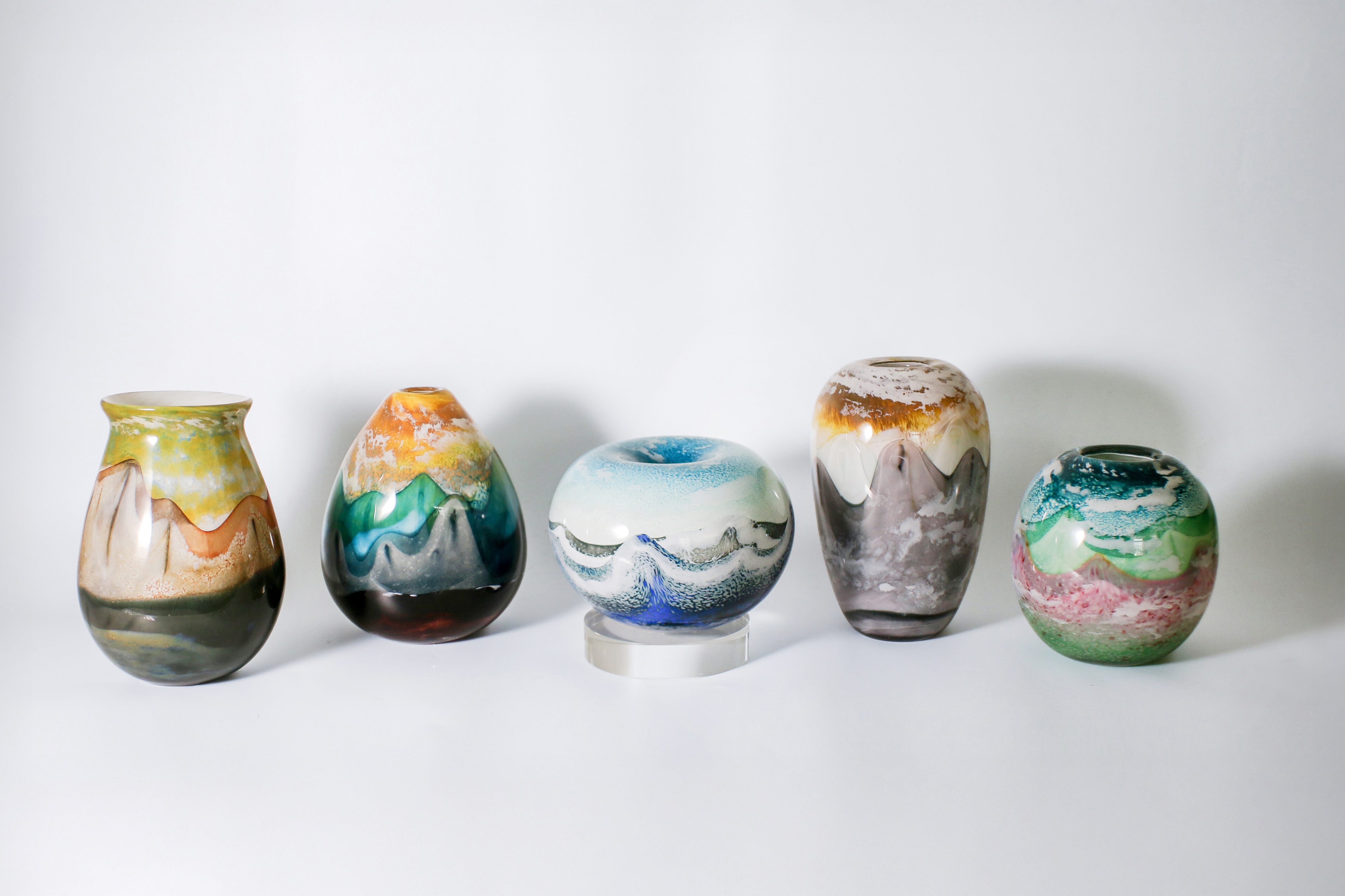 紅琉璃-山岳琉韻-台灣琉璃工藝品