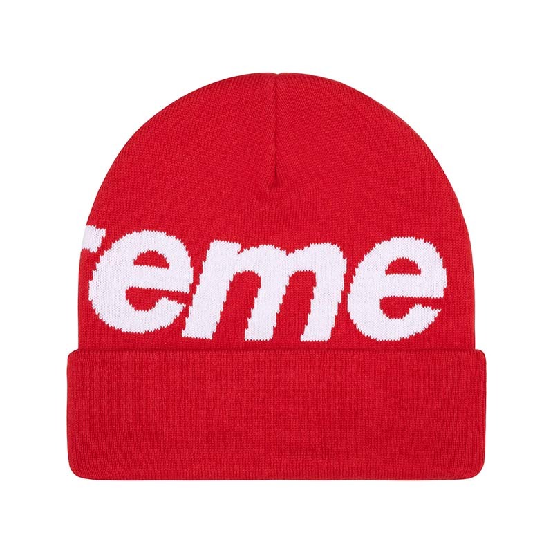 Supreme Big Logo Beanie 毛帽 帽子 紅色 FW25BN24-RD [台灣現貨]
