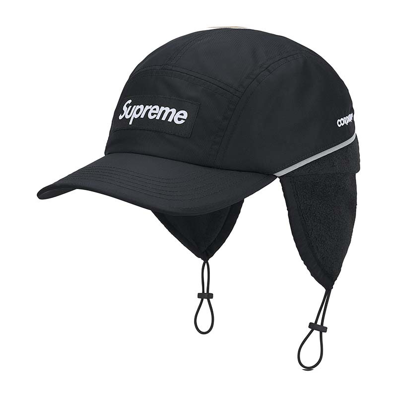 Supreme Polartec Lined Packable Earflap 遮耳飛行帽 帽子 黑色 FW25H2-BK [台灣現貨]