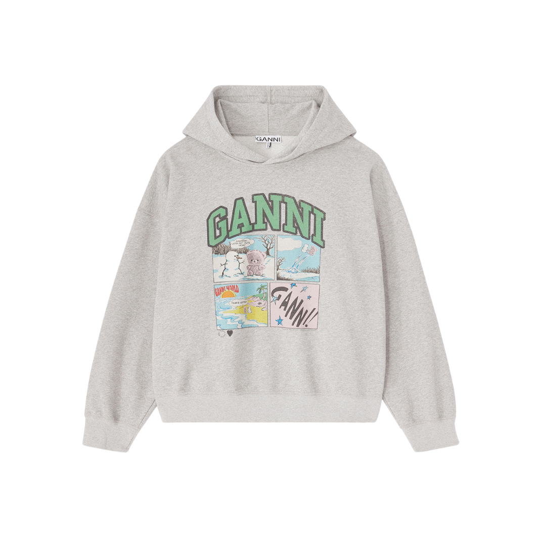 1FF0101-376 [GANNI] Bear Comic Hoodie Paloma (SS26) #A1060034 (C-EU-E)