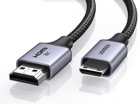 Ugreen Mini HDMI 8K 影像傳輸線 1/2M_HD163-(15514/15515)