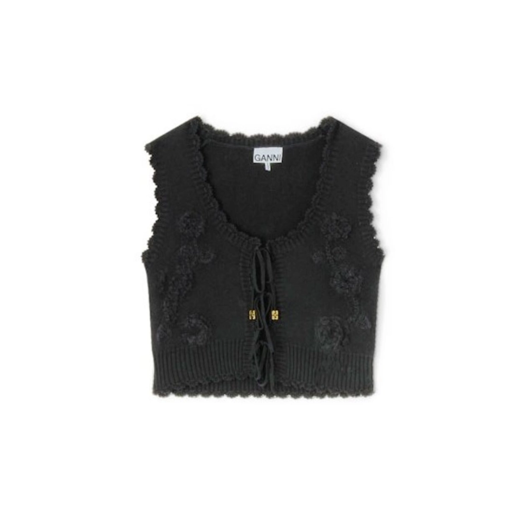 1FF0101-377 [GANNI] Vest Black (SS26) #A1070043 (C-EU-E)