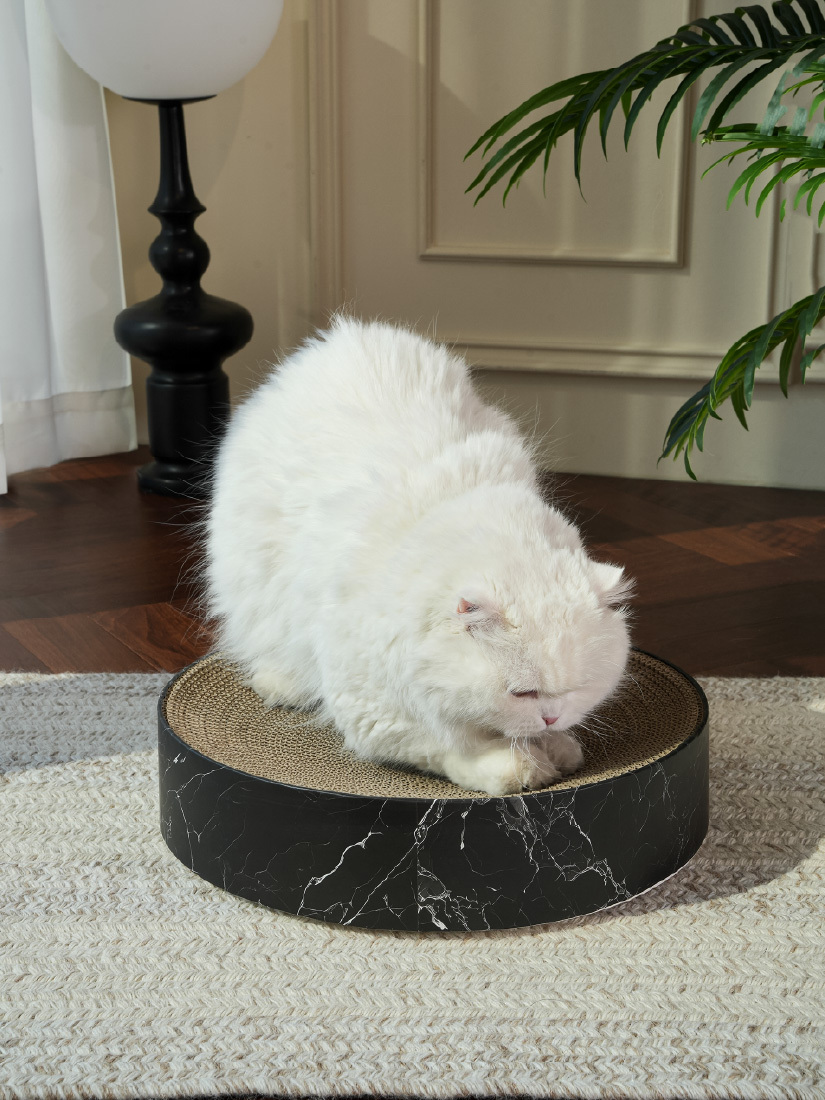 喵仙兒-圓形貓抓盆 自然系 大理石/水波紋/森林/木紋-Medium