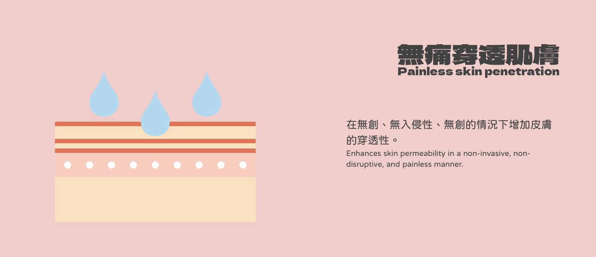 DEP意大利無針導入水光 DEP Italy Needle-Free Hydration Treatment 意大利DEP（Dermoelectroporation）是一項先進的專利無創皮膚滲透技術，已獲得美國FDA認證，作為傳統注射方法的有效替代方案。這項尖端技術採用獨特的電流傳遞和振動機制的結合，能將高效活性成分精華深入輸送至皮膚真皮層。