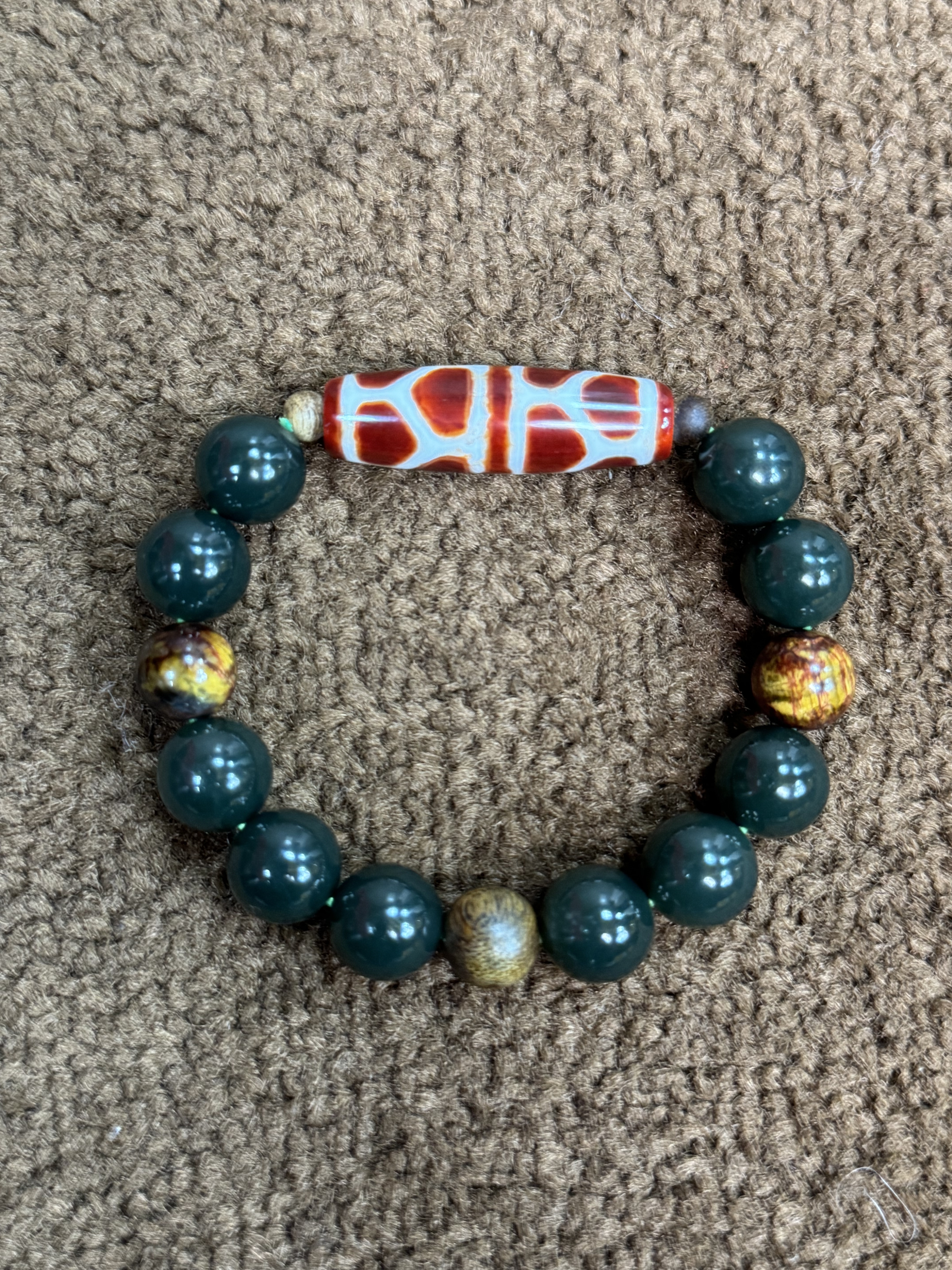 1 LZ1829 HETIAN JADE TORTOISE SHELL BRACELET