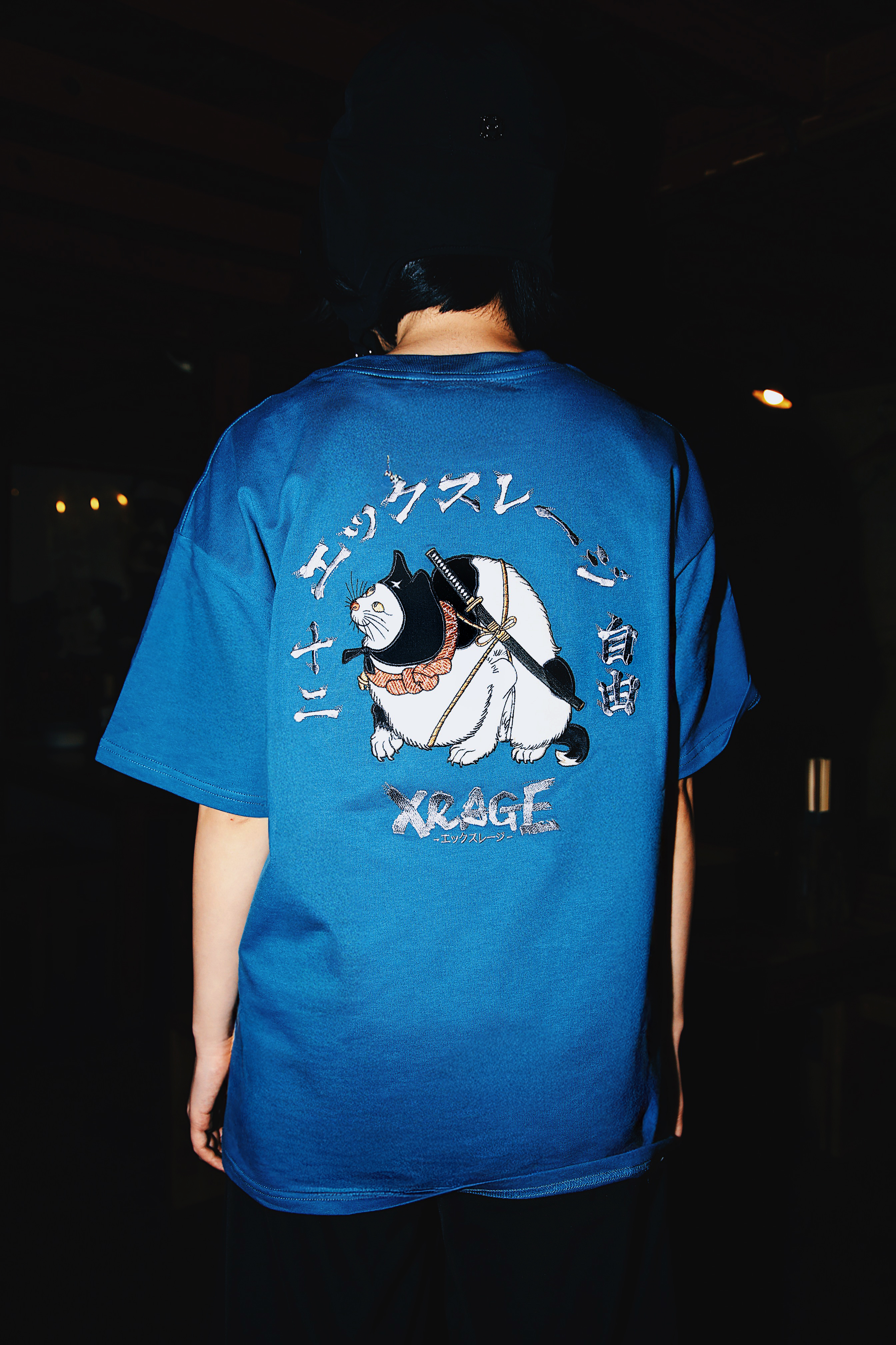 自由忍者貓 刺繡短T