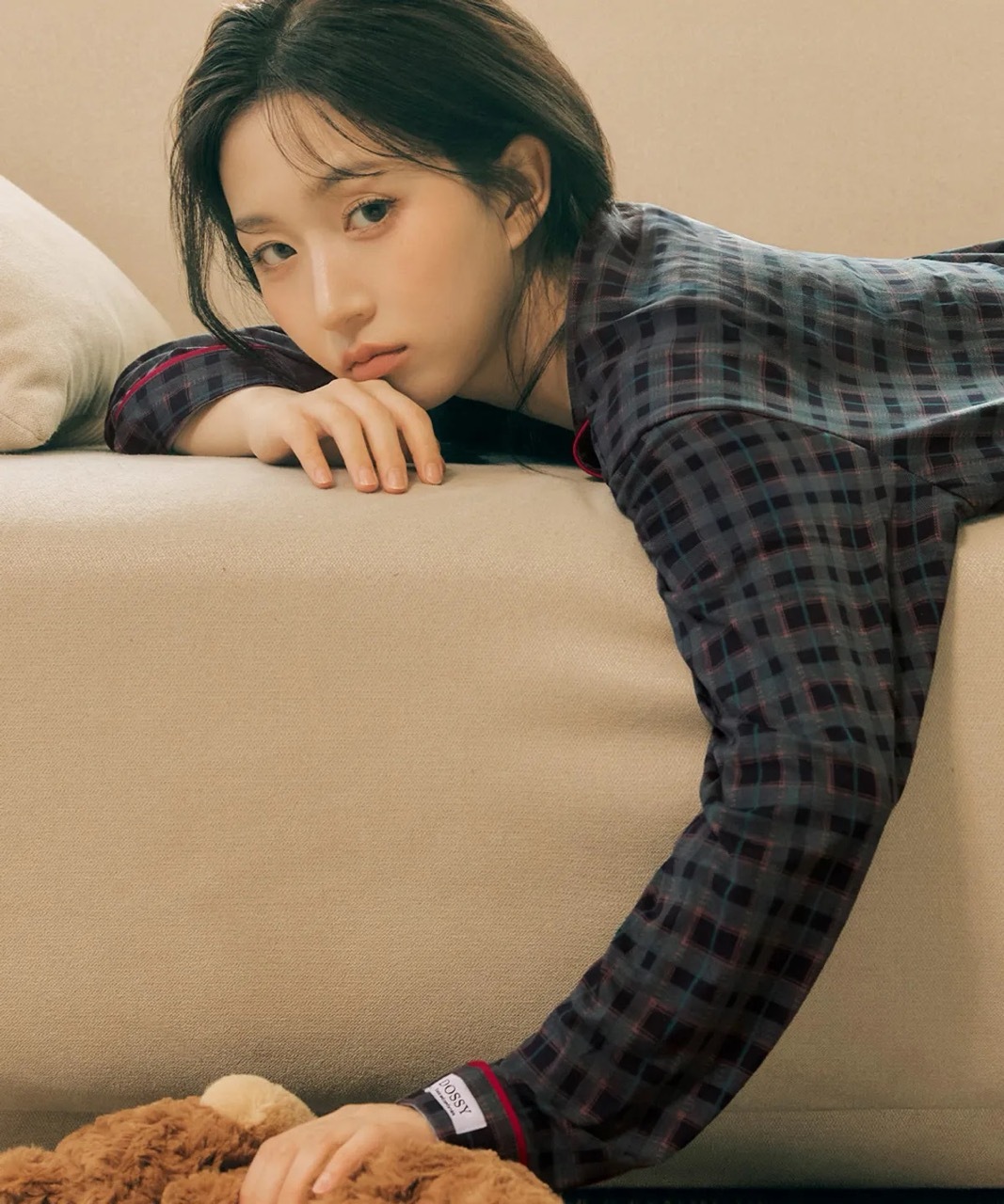 🇰🇷 Dossy Grigen Long Sleeve Pajamas Set 深綠 黑色 紅色滾邊 格紋 睡衣 套裝 組合 長袖 長褲 NMIXX Haewon 吳海嫄同款 / 預購