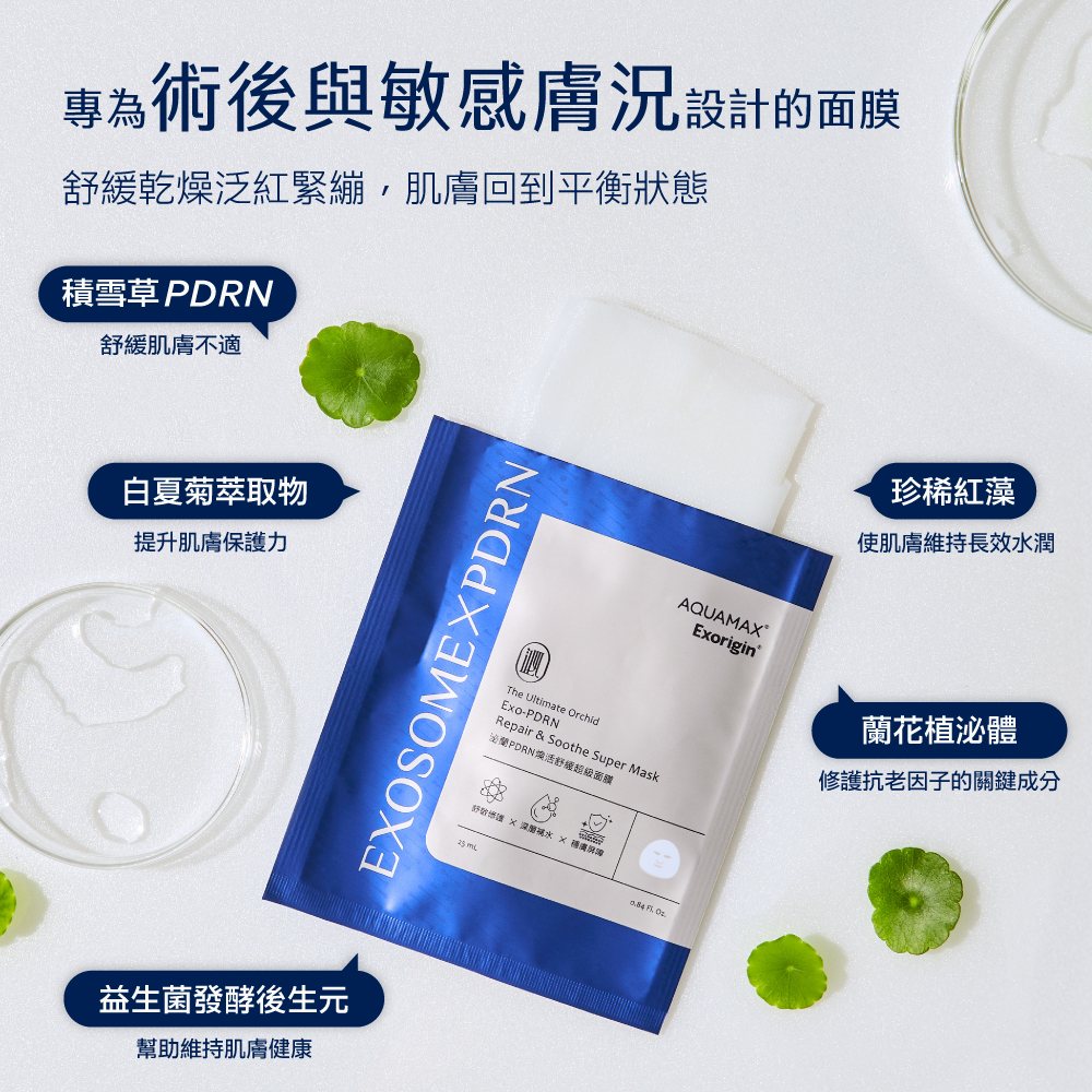 Exorigin 泌蘭PDRN煥活舒緩超級面膜3片/盒(單片$86)