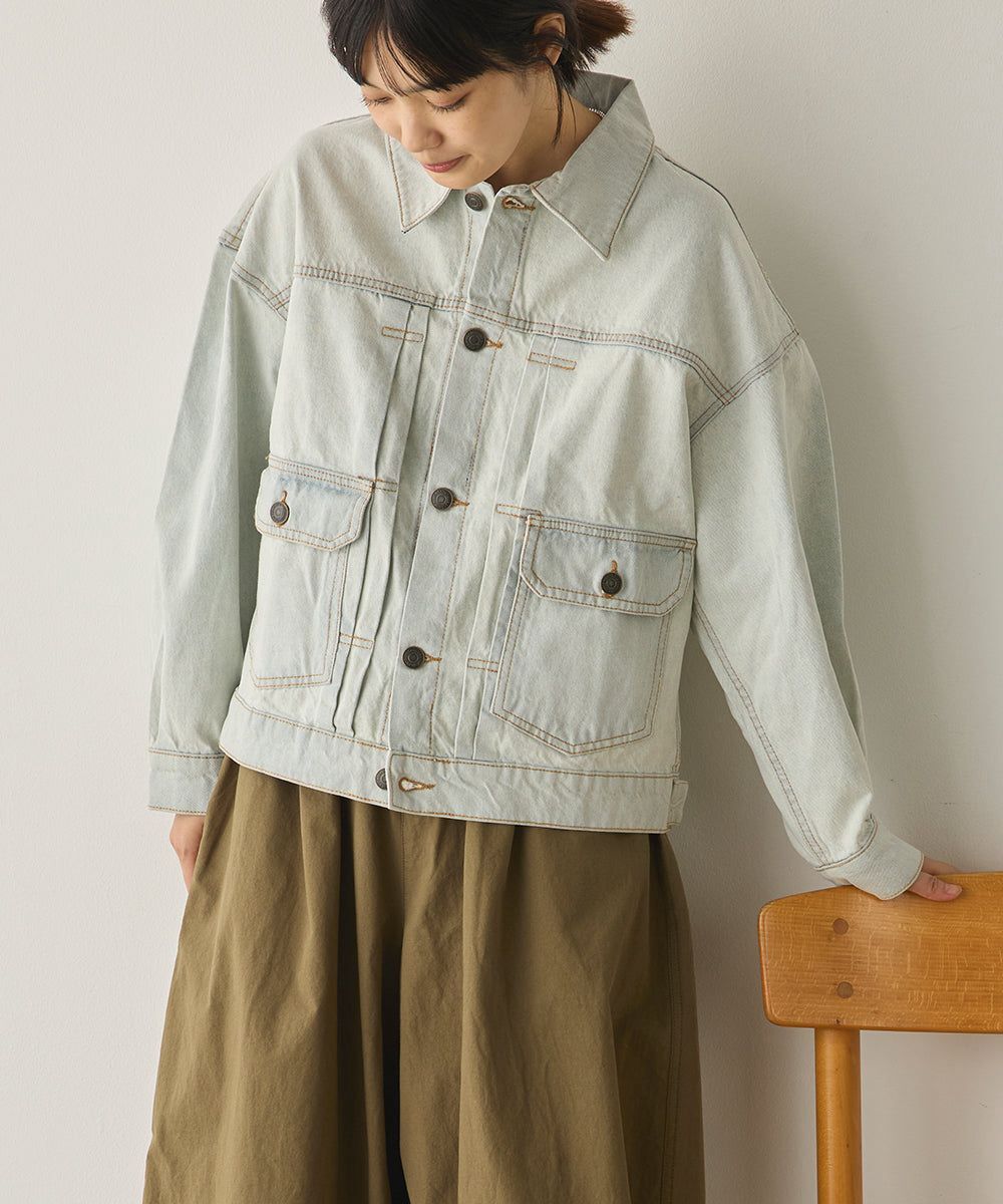 【預購】JN012802 復古寬鬆丹寧工裝夾克