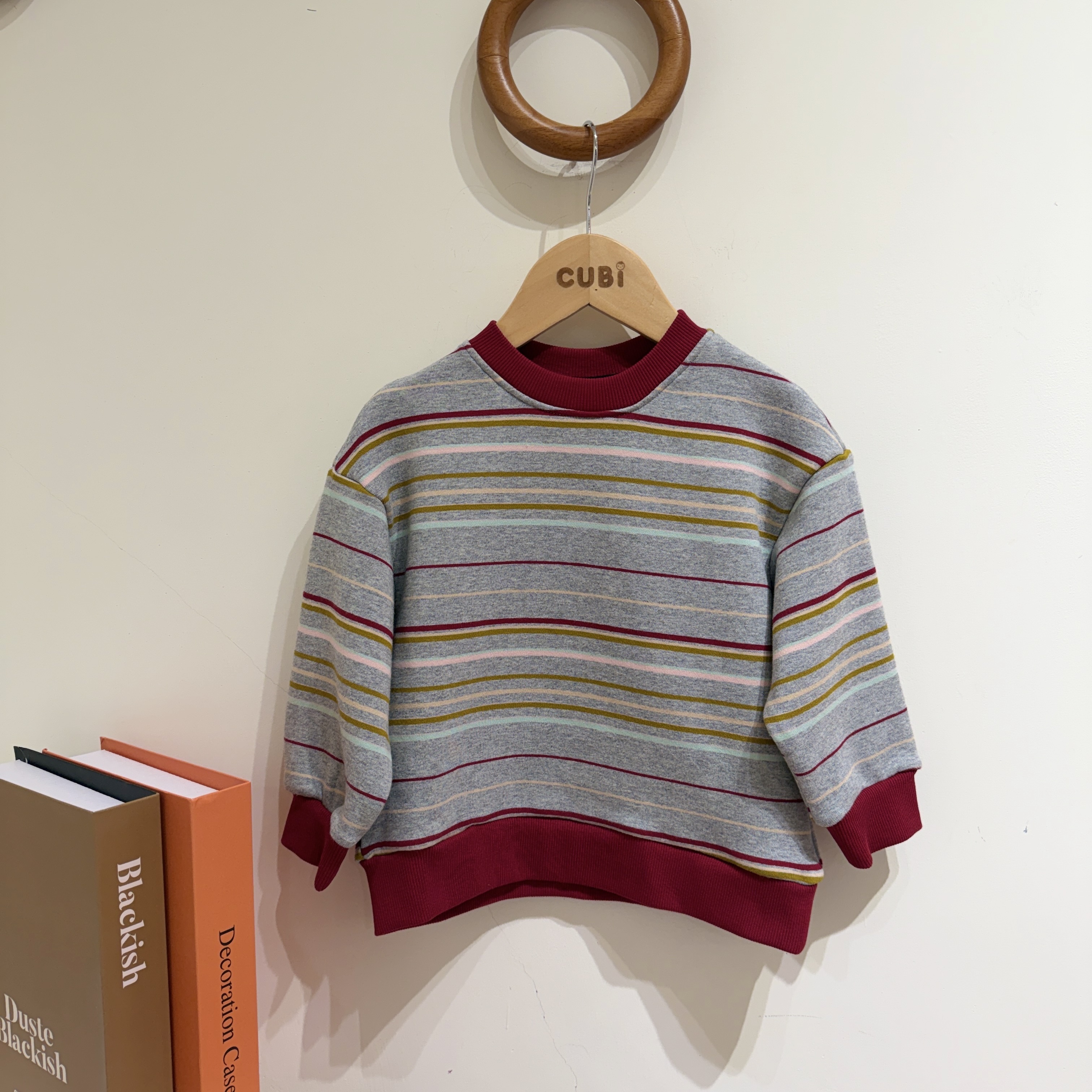 25冬 加絨混色條紋上衣