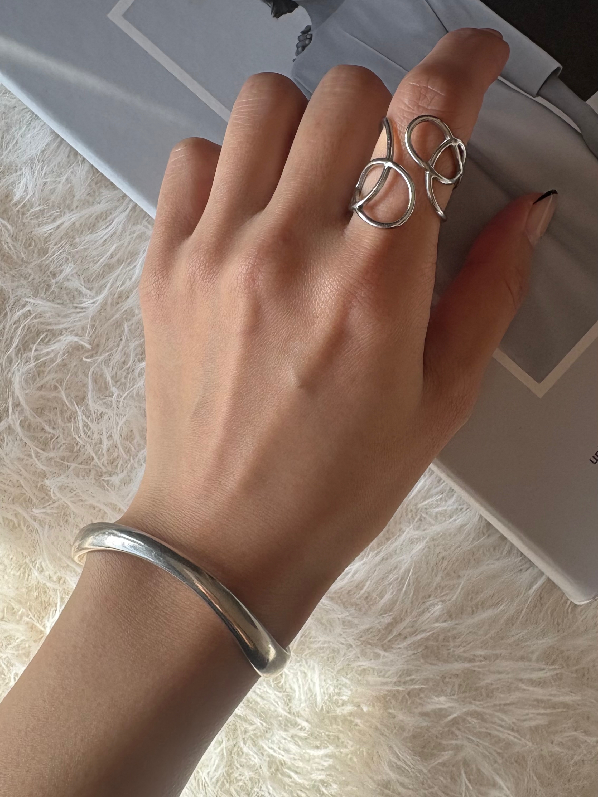 silver wave bangle