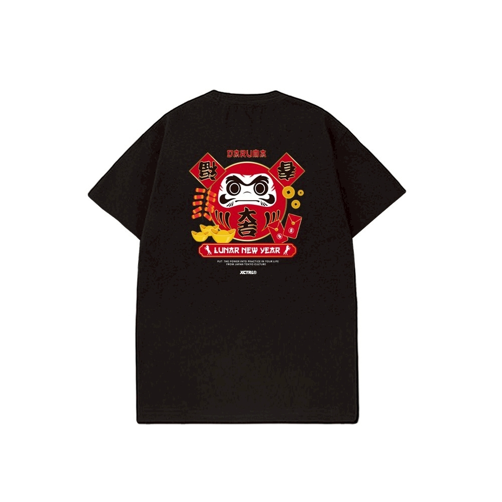 XCTRL 新年達摩短T-黑