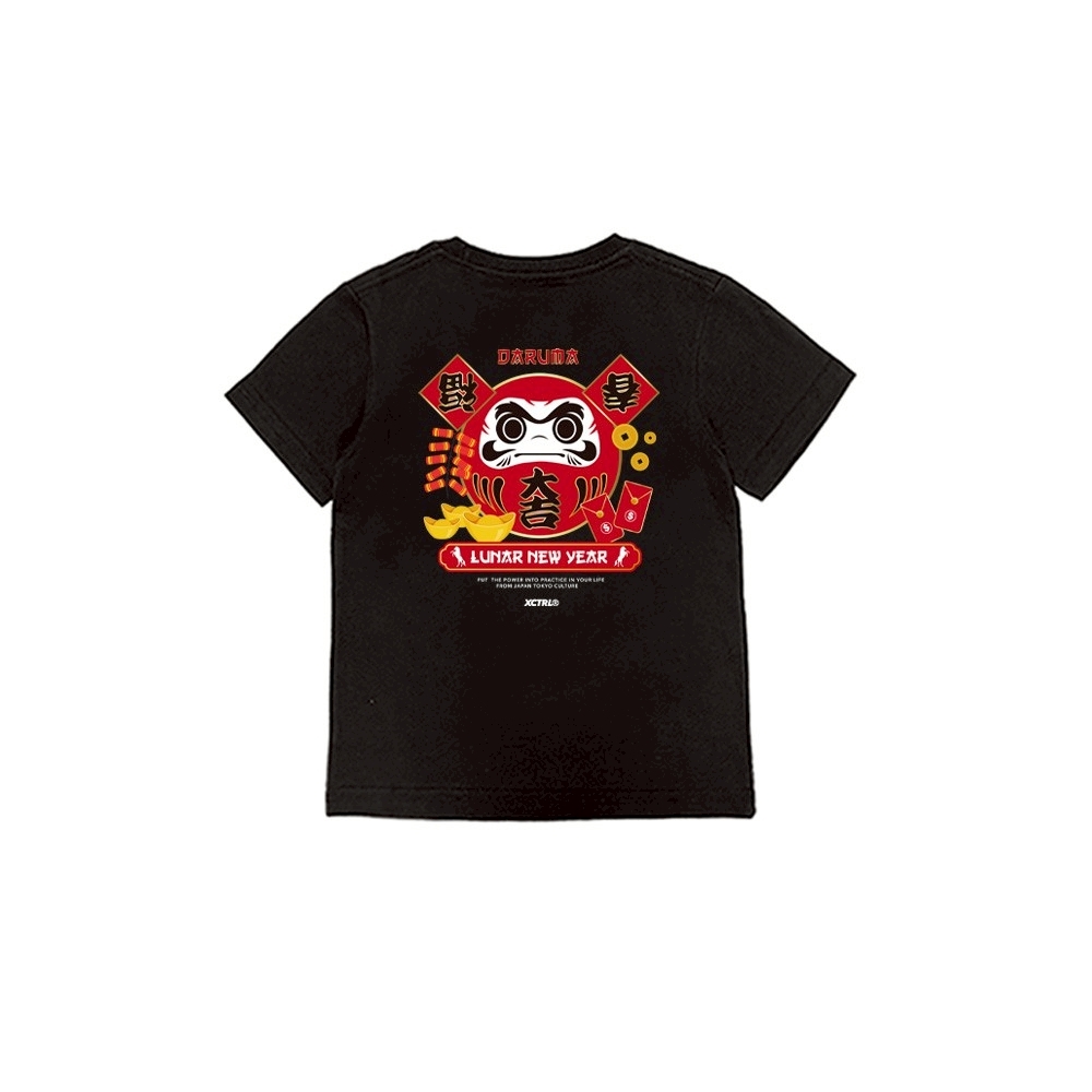 XCTRL童裝 新年達摩童裝短T-黑