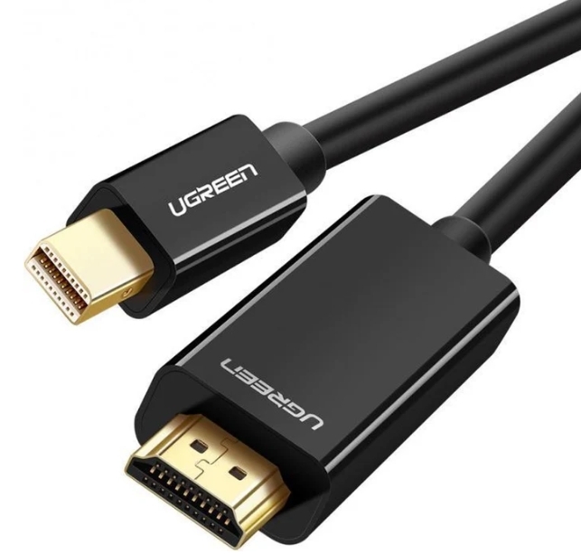 Ugreen Mini DP 轉 HDMI 4K 影像傳輸線 - 1.5米- 黑_MD101-20848