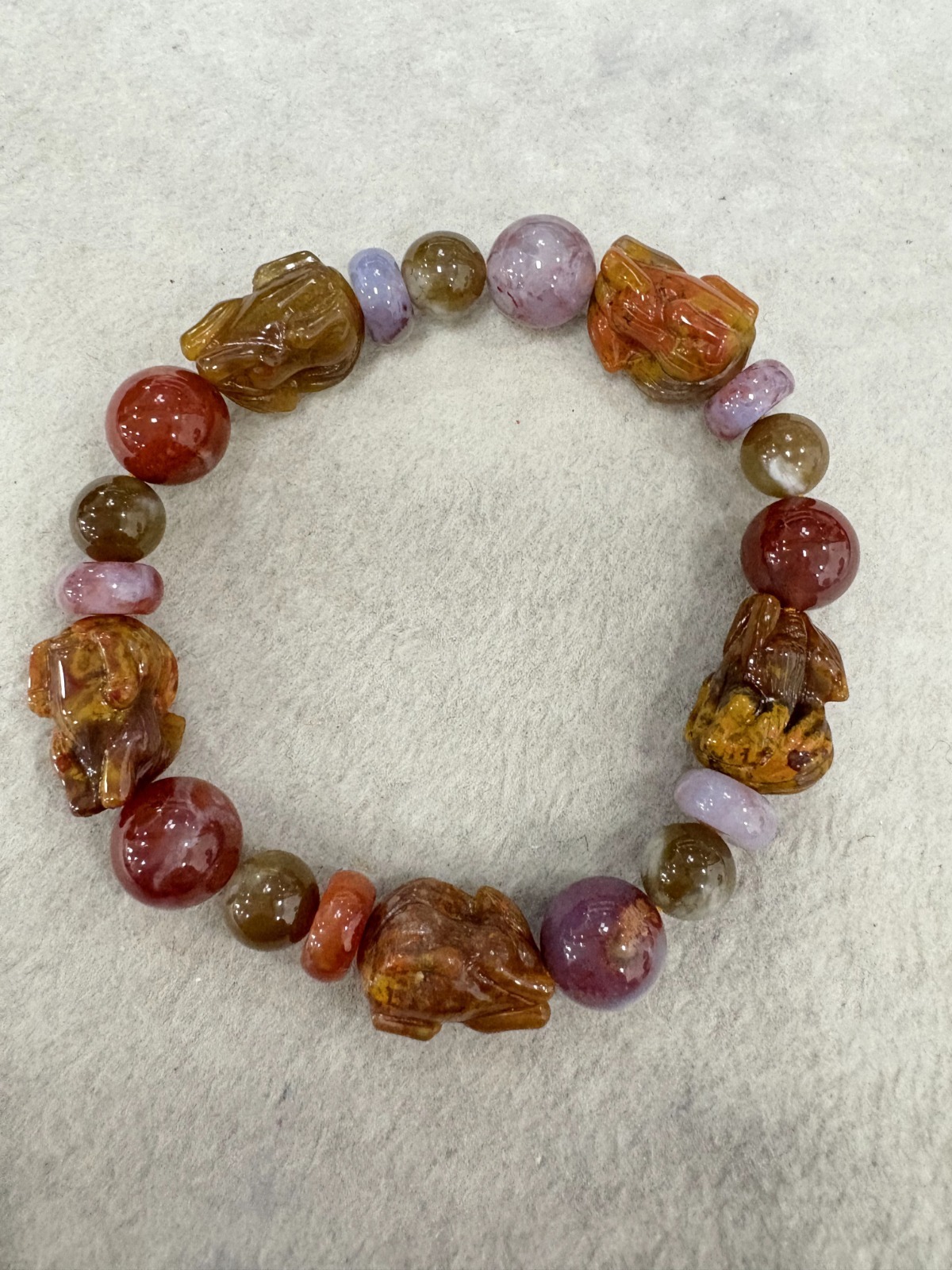 (1) LZ2006 PURPLE CLOUD FLAME NINE-TAILED FOX FORMATION BRACELET
