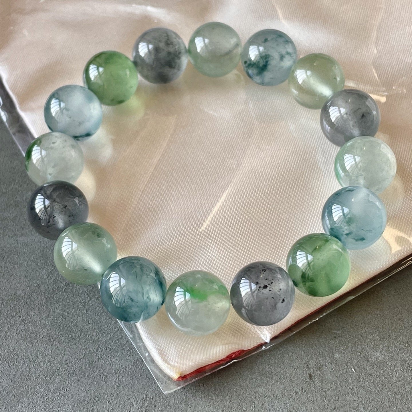 翡翠緬料玻璃種多寶手串 (12.3mm直徑),天然翡翠A玉, 緬甸玉, Jade, Jadeite
