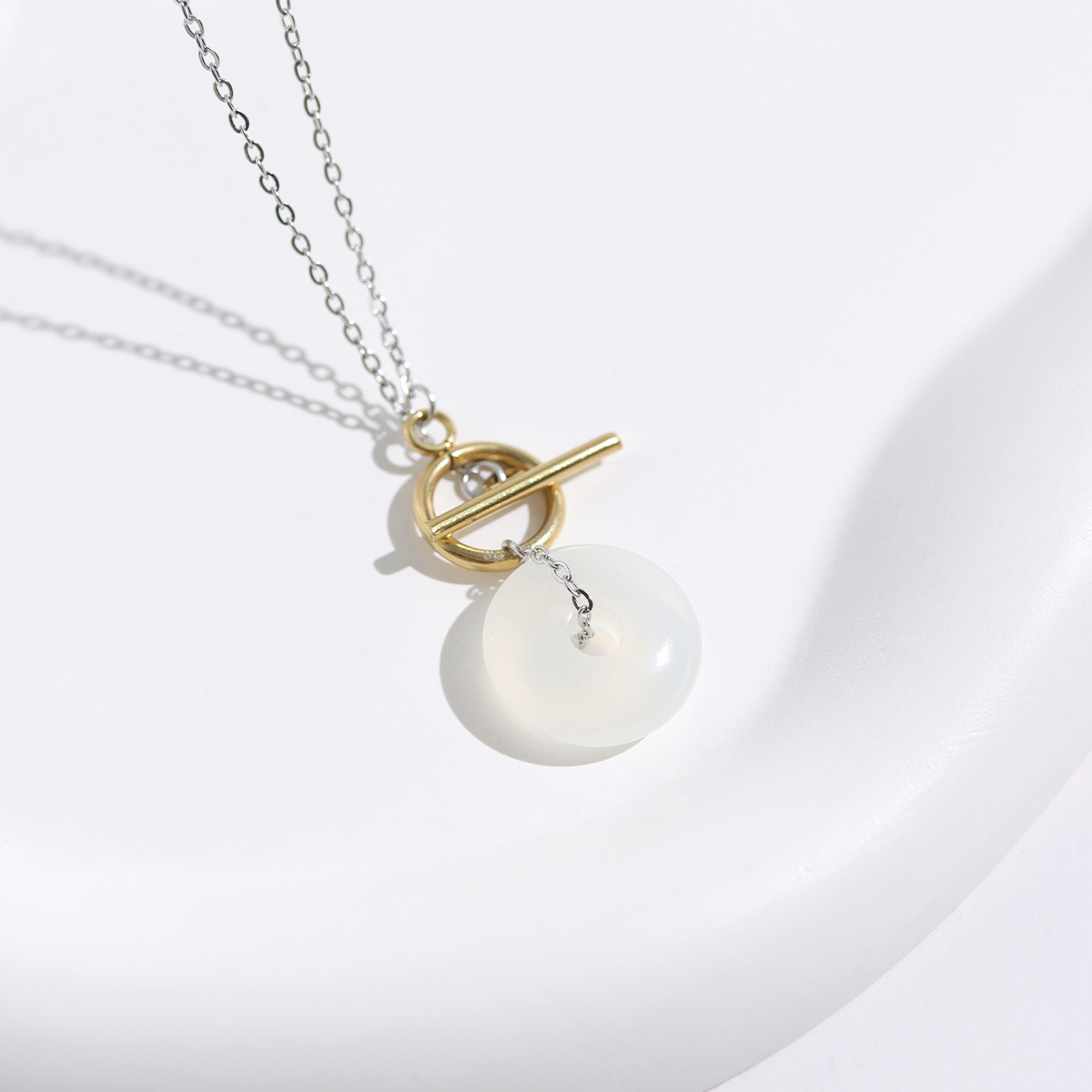 平安扣福| 白玉髓| 平安扣項鍊- SPANCONNY 飾品控