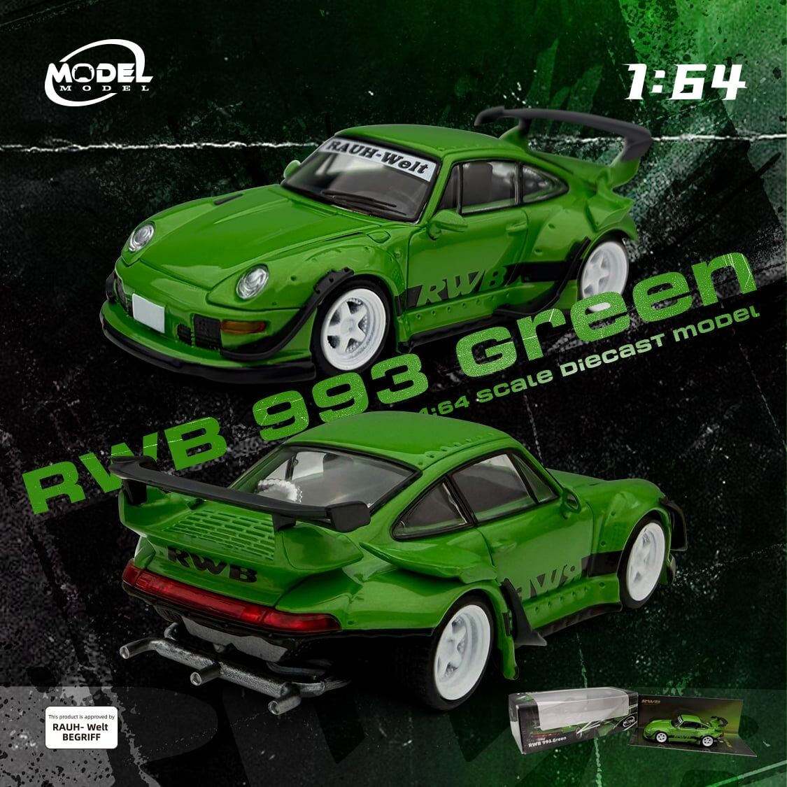 預訂:1/64 Model Model RWB 993 Green (MM64-RWB993-008)