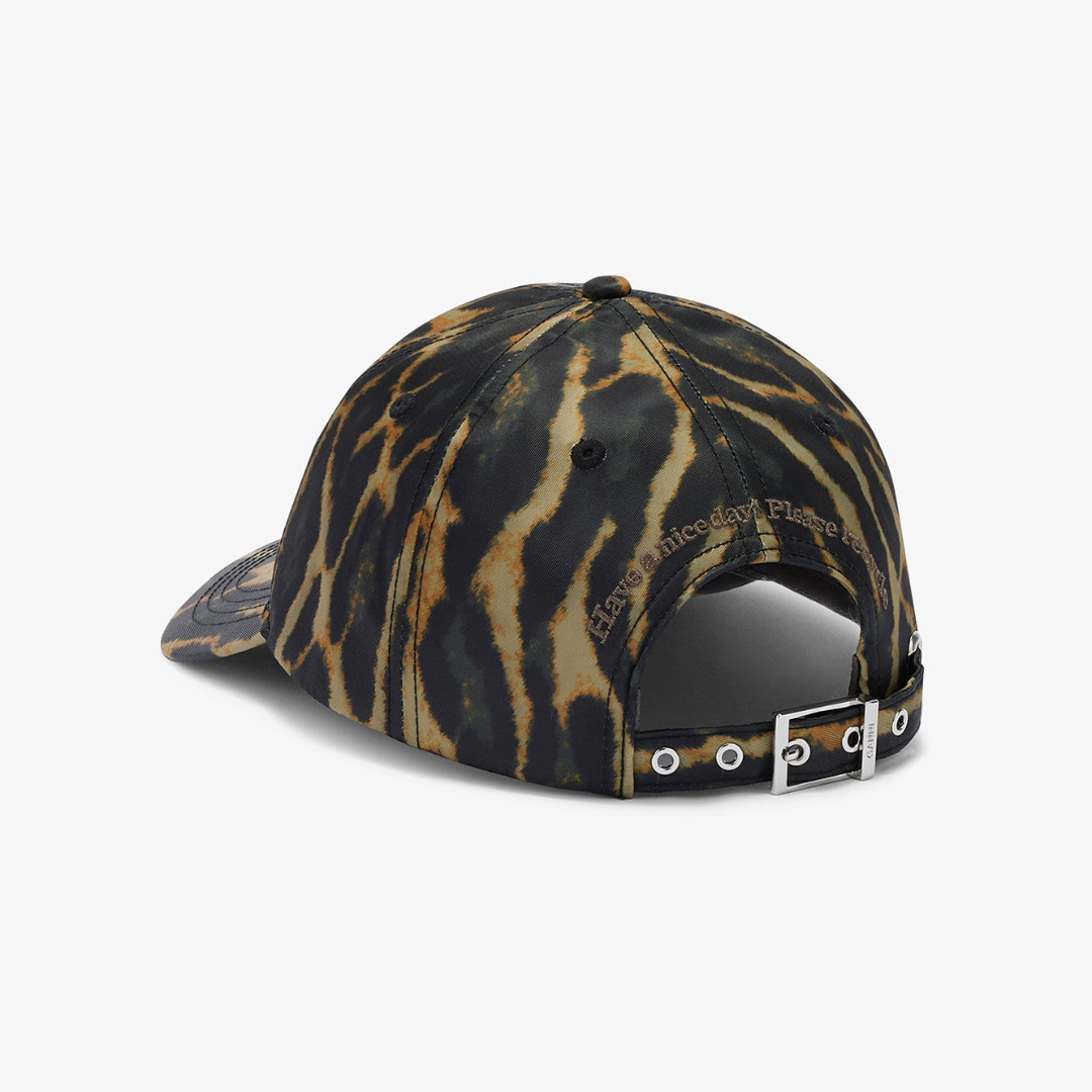 1FF0101-394 [GANNI] Printed Nylon Cap Boa (SS26) #B3020038 (P-EU-E)