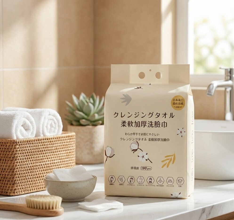 日本 原料 霸王包 雲感肌 日系極柔 洗臉巾190 抽X2包
