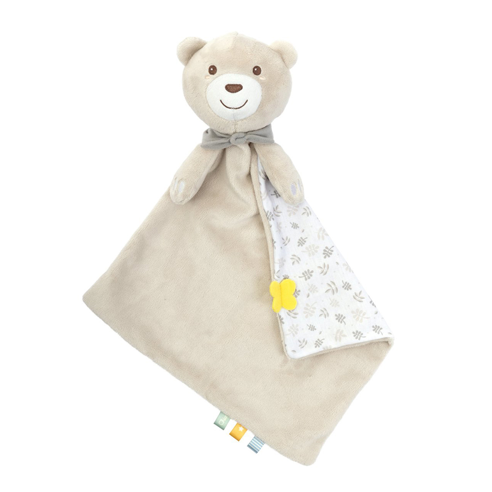 雙面柔軟安撫音樂絨毛熊-米色