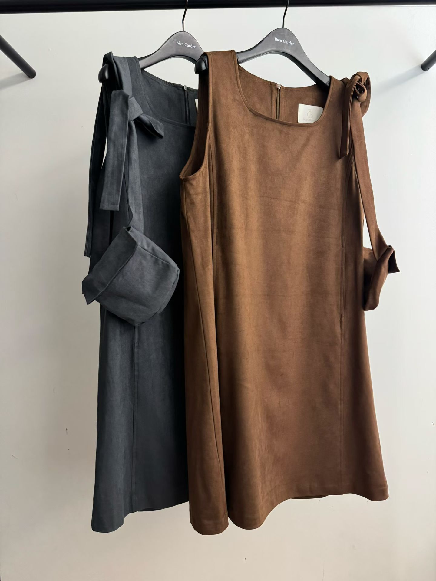 BG5401 腰帶袋猄皮連心裙  *特價* (優惠碼同充值購物金不適用)