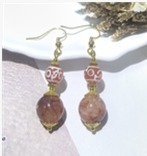 YY2511  红胶花莲师法器耳钩YOH300710