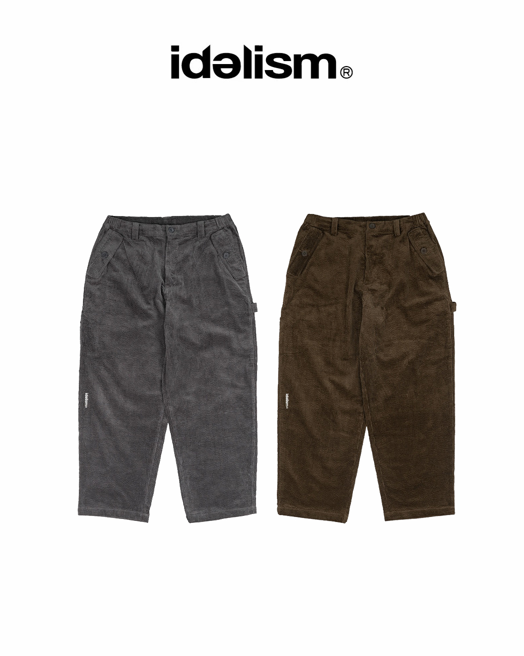 idealism 燈芯絨 工作褲 灰/咖啡 25 A/W Cord Carpenter Pants