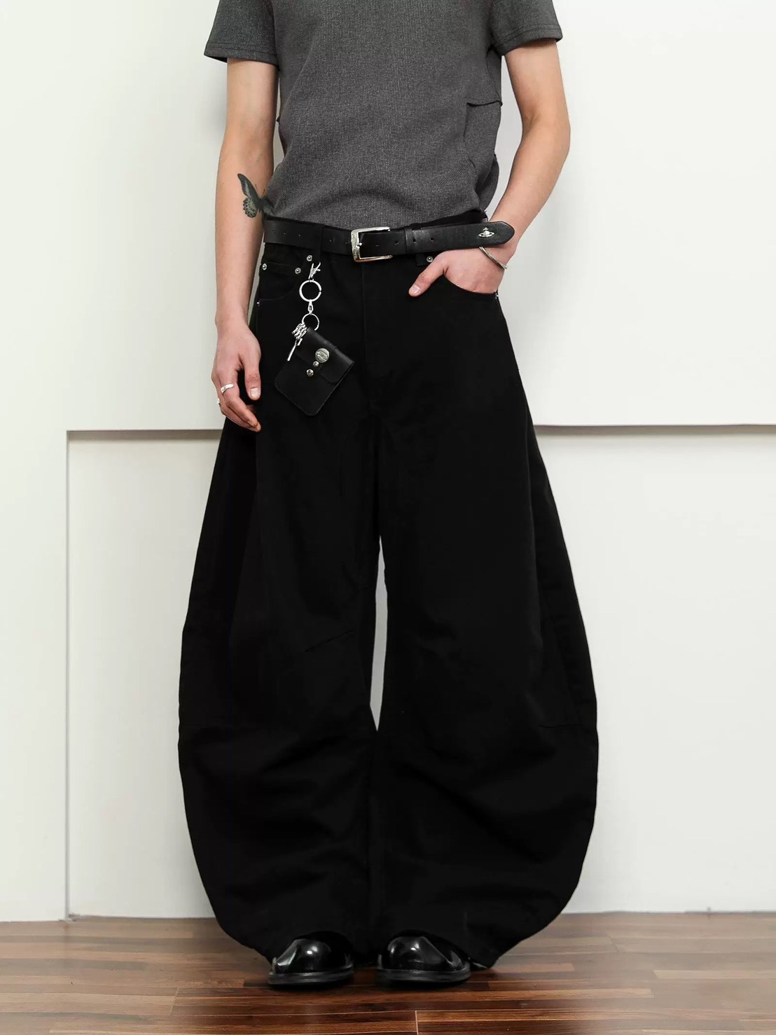 (GOAL) 復古素面解構彎刀褲 CK3366