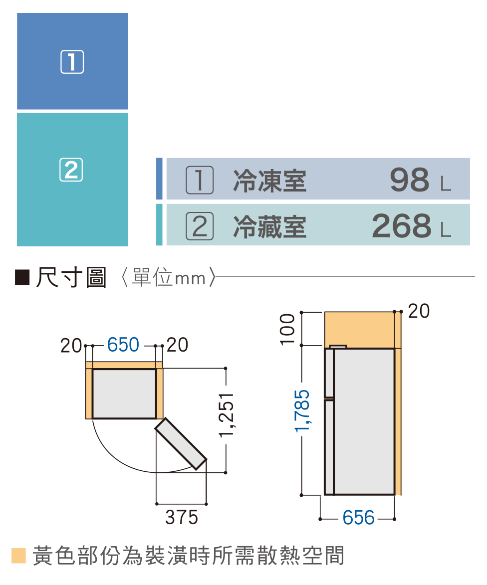 國際雙門冰箱 經典變頻系列 無邊框鋼板 NR-B371TV (366L)