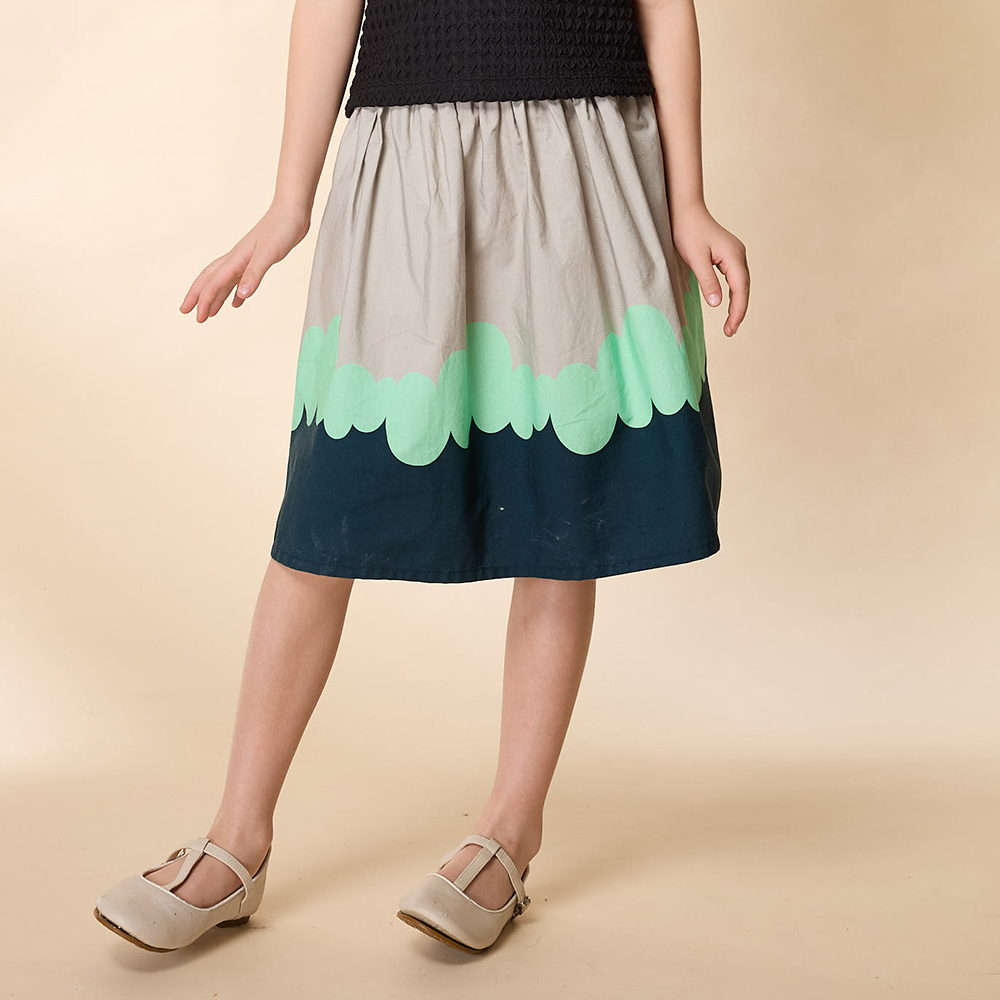 PIPPY 跳色剪接優雅長裙 灰