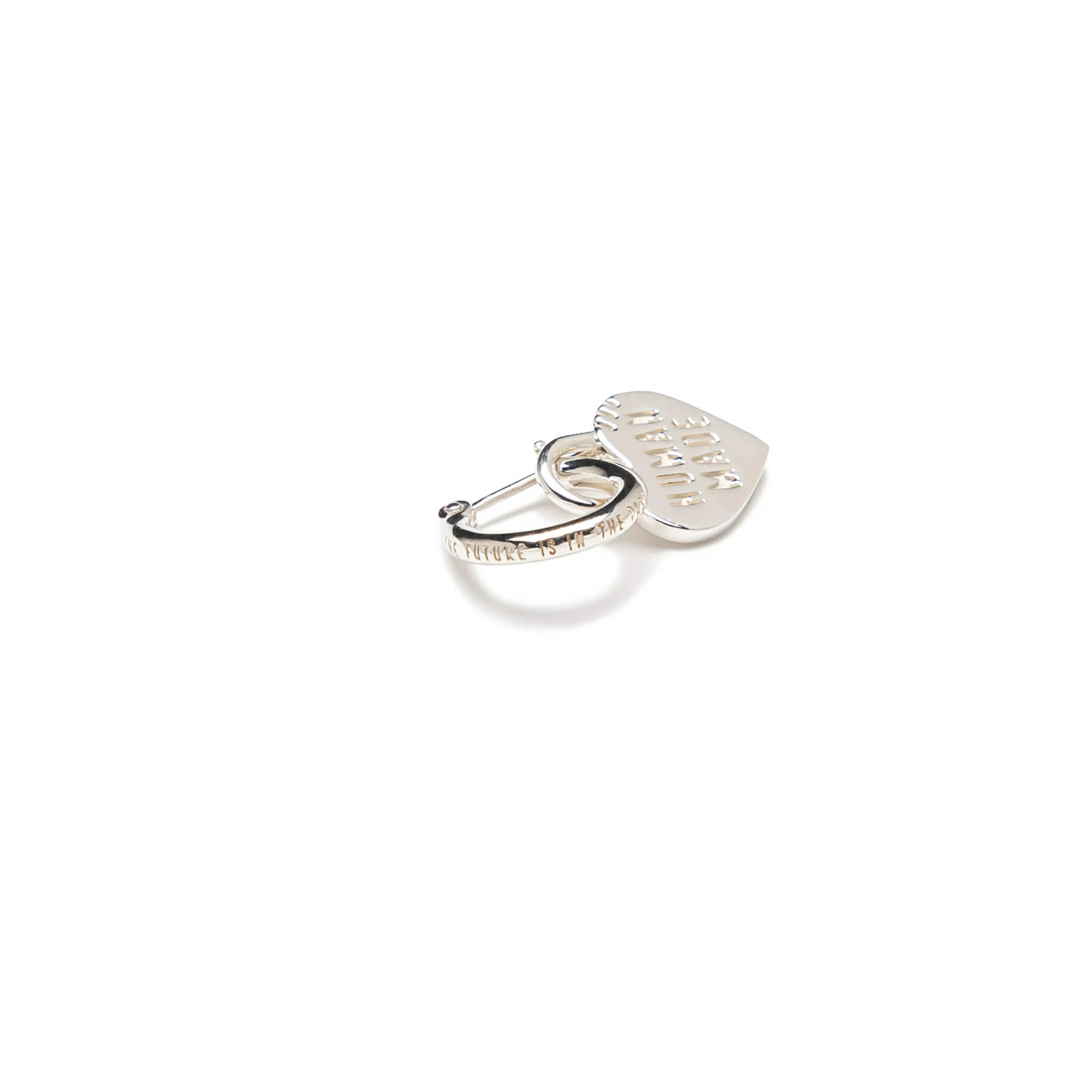 Human Made Heart Sliver Earrings (2Colors)