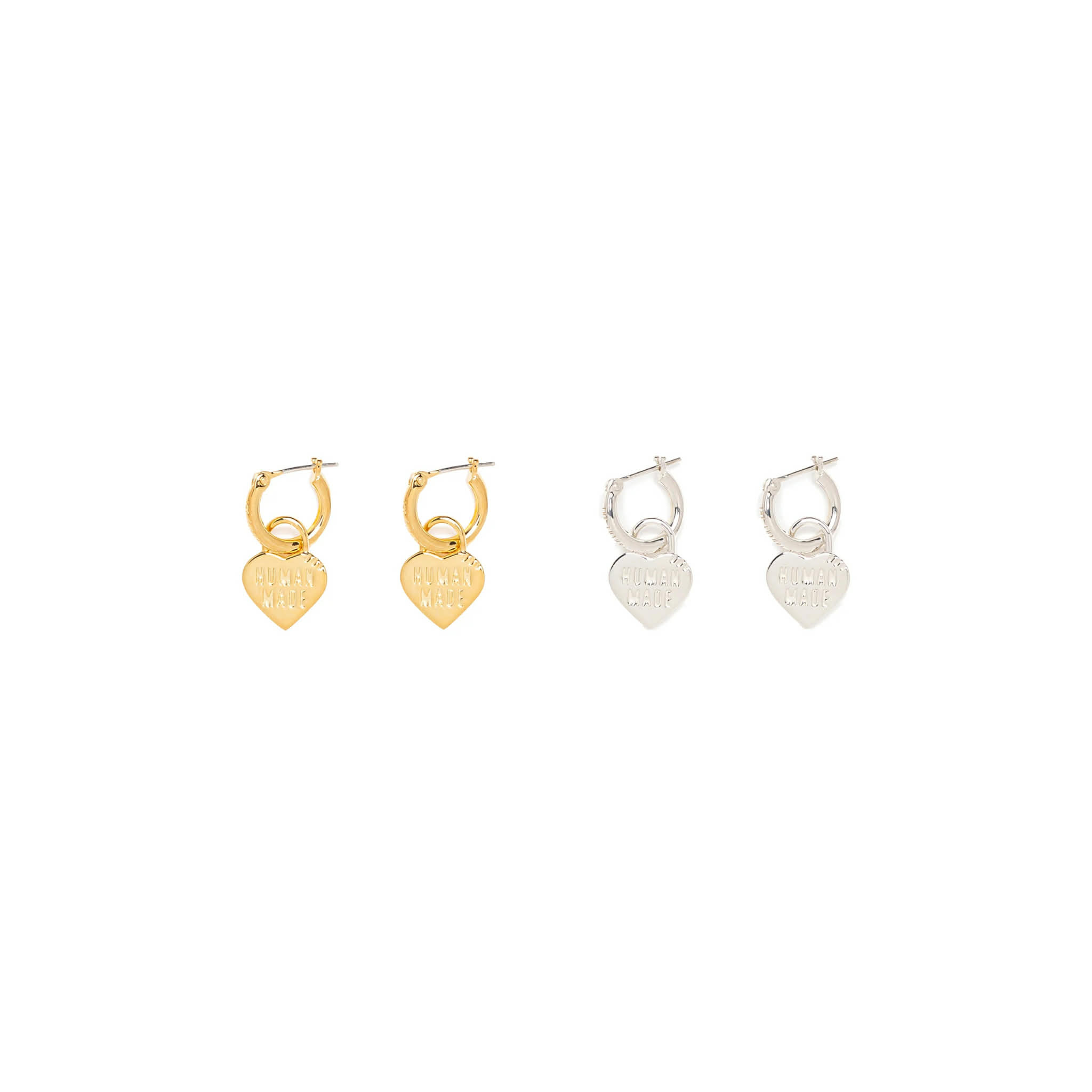 Human Made Heart Sliver Earrings (2Colors)
