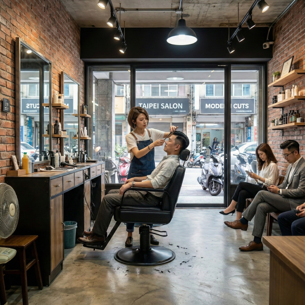 復古理髮椅(可後倒)