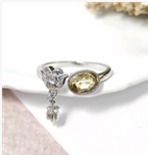 YY2518  黄水晶莲蓬戒指YOH250406