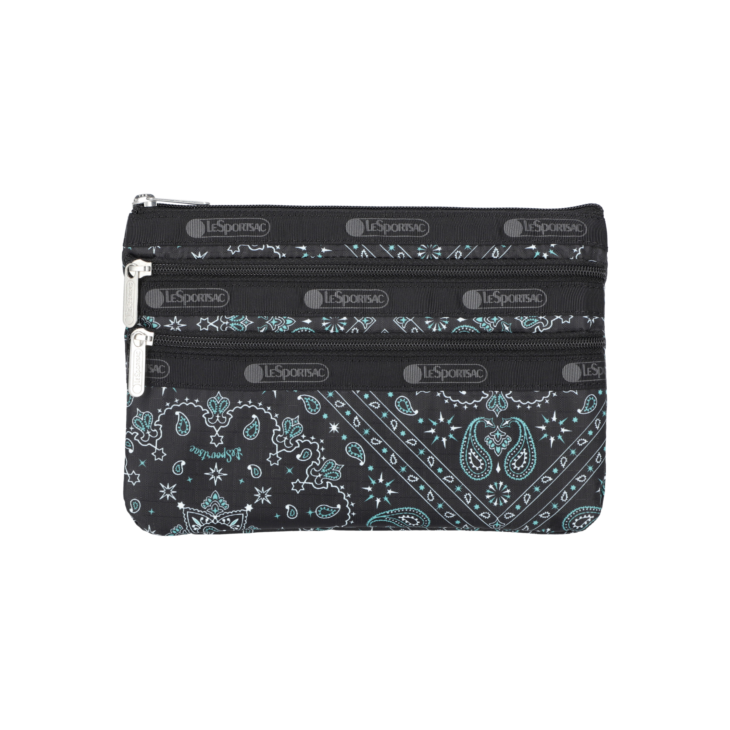 三拉鍊化妝袋 (PETITE PENGUINS WHITE)