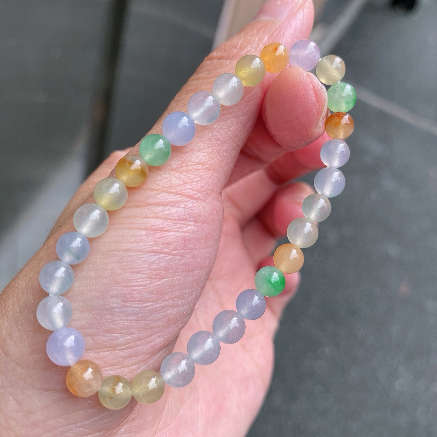 122420 翡翠糖果手串 (5.6-6.3mm直徑)